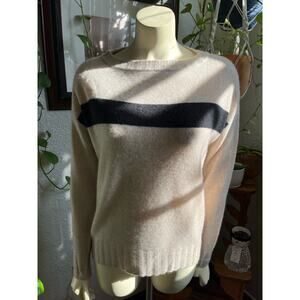 ATM Anthony Thomis Melillo Black Beige Wool Sweater